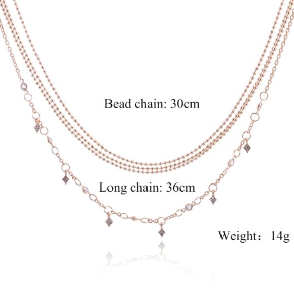 🍒 ETZY Gold Layered Necklace 💎 - Picture 2 of 5